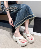 Women Beach Flip Flops Summer Platform Shoes Soft EVA Female Indoor Street Slippers Korean Style Girls Daily Walking Sandals