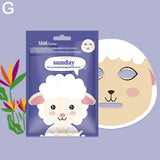 1/7pcs Cartoon Facial Mask Deep Hydrating Sheet Mask Moisturizing Tender Skin Mask Dog Panda Pig Animal Pattern Skin Care