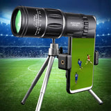 16x52 Long Range Monocular Telescope High - Power, Dual Focus, Optical Zoom Scope, High Magnification for Night Spyglass Use