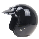 Universal Black 3-Snap Motorcycle Helmet Peak Lens Open Face Sun Shade Visor Shield