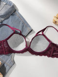 pure desire Bra for Women – 3/4 Cup Underwire Push Up Bra lace sexy Lingerie party brassiere  (B-C Cup)L2957