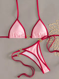 XS - L Halter Mini Micro Thong Bikini Women Swimwear Female Swimsuit Two-pieces Bikini Set Metal Rings Bather Bathing Suit Swim