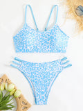 2025 Strappy Bikini Set Sexy Swimsuit Women Leopard Padded Swimwear Female Bathers Bathing Swimming Swim Suit Beachwear