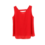 Star with The Same Halter Chiffon Vest Women's Loose Top Summer New Wear Outside with Sleeveless Short Bottom Shirt MOYISU L-5XL