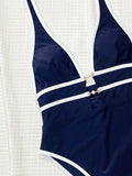 Tiger Printed Halter Deep V Neck One Piece Swimsuit Women Swimwear Female Backless Monokini High Cut Bathing Suit Swim Bodysuit