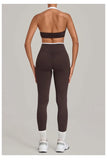 Women's Seamless Yoga Sets Sports Fitness Sleeveless Vest Hip-lifting Slim Fit Pants Suits Workout Gym Training Running Sets