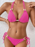 2026 String Triangle Printed Bikini Women Sexy Swimwear Female Halter Swimsuit Solid Bathers Bathing Swimming Swim Suit Beach