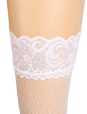 5XL White Stockings for Women Sexy Lace Shiny Rhinestone Small Fishnet Double Anti-Slip Silicone Tights Hot Thigh High Stockings