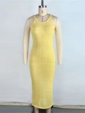 S - XL Sparkling Sleeveless Crochet Knitted Tunic Beach Cover Up Cover-ups Beach Dress Beach Wear Beachwear Female Women V6796