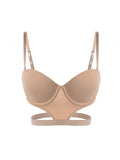 stylish sexy bra T-shirt underton beautiful back half cup smooth and exposed waist slim waist big exposed back push up bra