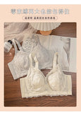 Plus Size Wireless Bra Women Summer Thin Minimizer Large Bust Support Side Coverage Anti Sagging Adjustable Straps Comfort White