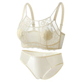 MOYISU Grande Taille Ultra Thin Bra Sheer Lingerie High Bust Anti Sagging Support Push Up Sexy Summer Bralette Large Cup Women