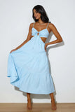 Spaghetti Strap Vacation Long Dress For Women Summer 2025 Fashion Elegant Sleeveless Backless Hollow Out Vestidos Party Dresses