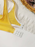 plus Size Women's Sexy Embroidered Lace Trim Bra Wireless Padded Comfortable Underwear Non-Squeezing No Wire Vest Top MR2624