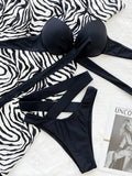 Sexy Underwired Bra Cup Female Swimsuit High Waist Bikini Women Swimwear Two-pieces Bikini set Push Up Bathing Suit Swim Lady