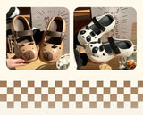2025 New Cute Cartoon Slippers For Women Fashion Clogs Anti-slip Summer Shoes Girls Street Sandals 2 Way Wear Beach Slides