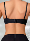 Smooth push-up soft underwire bra 1/2 cup side pull-in bra with rounded single bra
