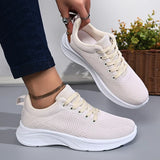 White Breathable Mesh Sport Sneakers Women Comfort Soft Bottom Non Slip Running Shoes Woman Plus Size 43 Lace Up Tennis Shoes