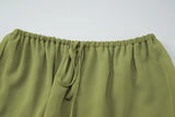 FDYOUI Sexy V-neck Lace Patchwork T-shirt Tops+Long Skirt 2 Piece Set Women's Summer Green Holiday Party Dress Suit Streetwear