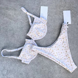2026 Polka Dot Underwired V-Bar Bikini Women Swimsuit Female Swimwear Two Pieces Bikini Set Push Up Bather Bathing Suit Swim