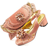 doershow  Italian Shoe and Bag Set New 2024 Women Shoes and Bag Set In Italy olive Italian Shoes with Matching Bag HMP1-16