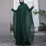 Eid Muslim Abayas for Women Modest Two Pieces Dresses Islam Vestidos Arab Long Robe Jalabiya Ramadan Morocco Dubai Kaftan
