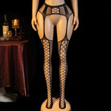Women Sexy Lingerie Stockings Garter Belt Stripe Elastic Stockings Fishnet Flash Diamond Black Fishnet Stocking Tights Pantyhose