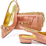 Doershow New Arrival Shoes and Bag Set African Sets 2024 Olive Nigerian Women Shoes and Matching Bags Set for wedding  1-11