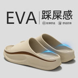 2026 New Men Indoor Street Slippers Summer House Platform Shoes Soft EVA Thick Sole Anti-slip Male Home Beach Leisure Slides