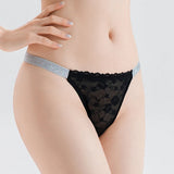 3 Pcs Plus Size Womens Sexy Lace Thongs Breathable and Comfortable Stretch Underwear Lace-Trimmed Designs with Elegant