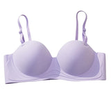 Push-Up Bras Women 1/2 Cup Underwear Sexy Lingerie Solid Color Wireless Fixed Cup Demi Bra Comfort Breathable Brassiere S-XL