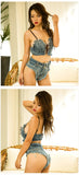 DEKA New Sexy Denim Bikini Set Beach Suit Split Blue Swimsuit Summer Jeans Shorts Female Short Women Two-piece Swimwear