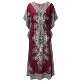 Dresses For Womens Kimono Style Vintage Printed Loose Summer Beach Clothes Personality Weastern Funny Women Dresses Casual