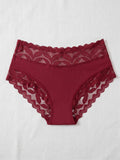3PCS/Set Women's Sexy Lace Panties High Waist Hollow Out Briefs Breathable Underwear Female Elastic Soft Lingerie XS-XXL