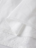 2026 Summer Women's Floral Eyelet White Cami Dress Sleeveless Square Neck A-line Dress Beach Bohemian Retro Sundress
