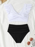 2026 Ruffle Bikinis Women Sexy Swimwear Female High Wasit Swimsuit Bathers Bathing Swimming Swim Suit Beachwear Summer