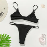 2026 New Women Micro Bikini Set Ring Decor Biquini Low Waist Swimsuit Sexy Backless Strappy Swimwear Beach Holiday Bathing Suit