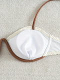 ZTVitality Sexy Patchwork Underwire Bikini 2025 New Arrival Biquini Padded Bra Push Up Bandage Swimsuit Women Swimwear Beachwear