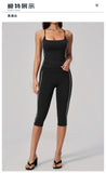 Women's 2 Piece Yoga Set Summer Brushed Color-Block Slim Sports Tank Top High Waist Pants Gym Running Fitness Suits Tracksuit