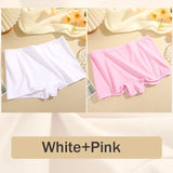 2Pcs/Set Women's Panties Cotton Seamless Sports Boxers Underwear Female Solid Color Briefs Lingerie Intimate Underpants XS-XL