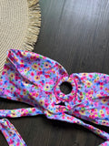 Sexy Colorful Floral Printed Bandeau Bikini Female Swimsuit Women Swimwear Two-pieces Bikini set Bather Bathing Suit Swim
