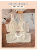 Plus Size Wireless Bra Women Summer Thin Minimizer Large Bust Support Side Coverage Anti Sagging Adjustable Straps Comfort White