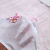 Sexy Pantis Mesh T Pants Thong Cute Transparent Strawberry Cherry Ladies Panties Underwear Low Waist Seamless Lace G-string Wome