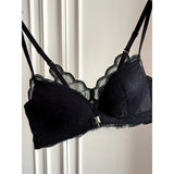 Summer Nouvelle Tendance! Soutien-Gorge Push Up à Fermeture Avant - Bretelles Dentelle Dos, Bralette Légère pour Petite Poitrine