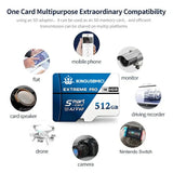 Quick Transfer SD Cards TF Cards Memory Card Micro TF Card 64GB 128GB 256GB 512GB V10 Speed Full HD 4K Fast Transfer for GoPro D