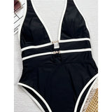 Tiger Printed Deep V Neck Monokini Women Swimwear One Piece Swimsuit Female Backless High Cut Leg Bather Bathing Suit Swim K7293