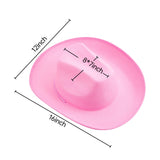 Women Men Cowboy Hat Classic Roll Up Brim Fedora Cowgirl Hat Western Retro Sun Cap Stage Performance Hat
