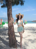New Sexy Bikini Swimsuit for Women, Covering Flesh and Slimming, High-end Feeling, Spicy Girl Beach Vacation Three Piece Set