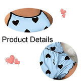Women's Pajama Set Pajamas T-Shirts Shorts Pink Heart-Shaped Print Round Neck T-Shirt Ice Silk Top Comfortable Casual Summer