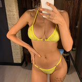 Sexy Bling Rhinestone Mini Bikini Female Swimsuit Women Swimwear Two-Pieces Bikini Set Bather Bathing Suit Swim Lady V2064
